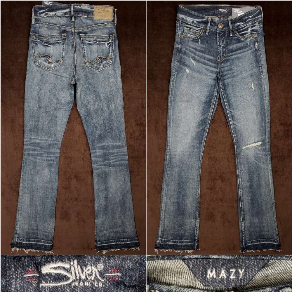 Silver Jeans Co NWT⭐MAZY⭐BOHO BOOT sz 24 High-rise - Picture 3 of 8